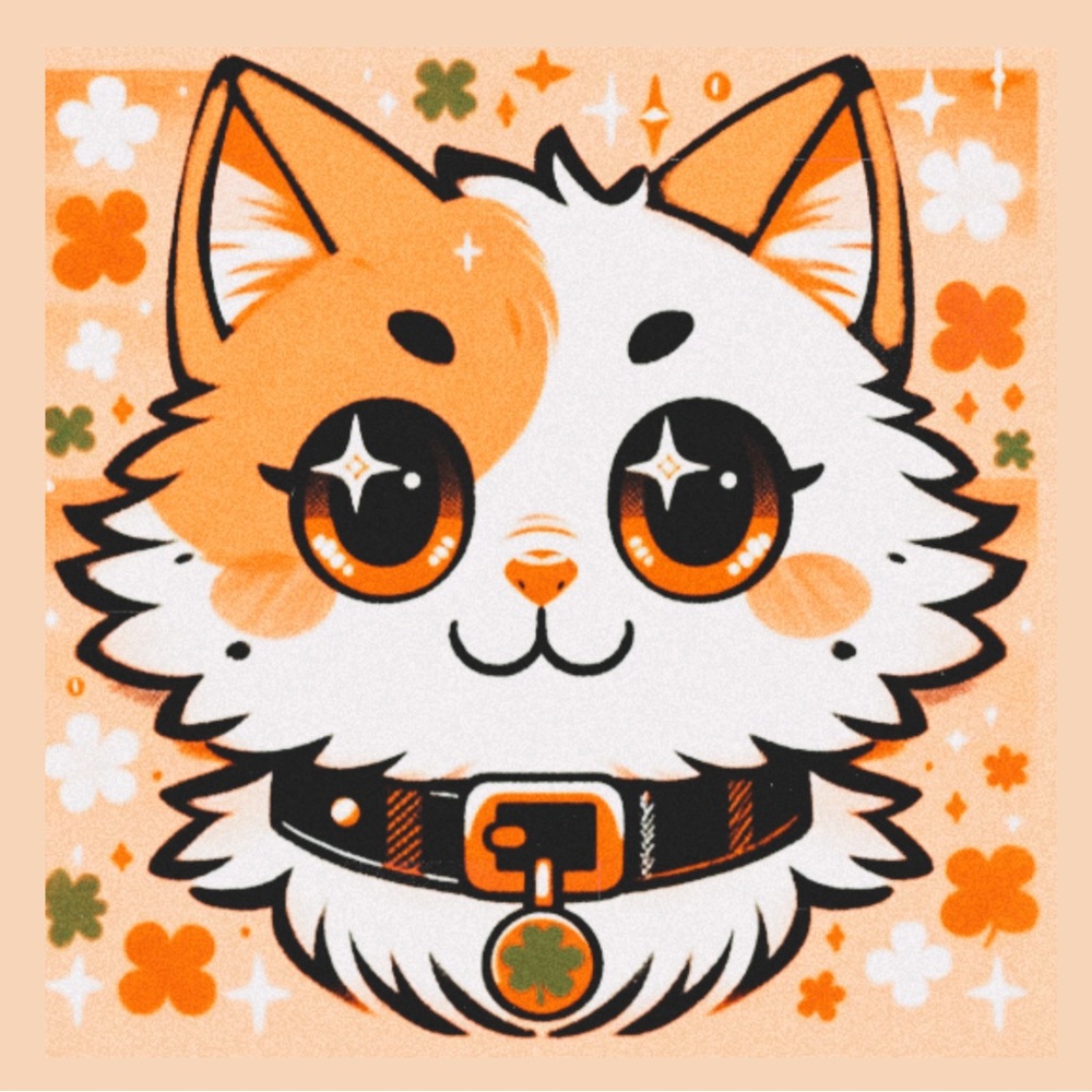 Clover Kitty Print